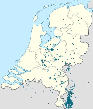 Map of Sittard-Geleen with markings for the individual supporters