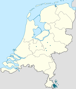 Map of Maastricht with markings for the individual supporters