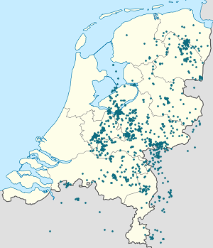 Mapa města Nizozemsko se značkami pro každého podporovatele 