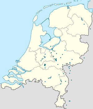 Map of Netherlands with markings for the individual supporters