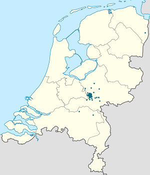 Map of Utrecht with markings for the individual supporters