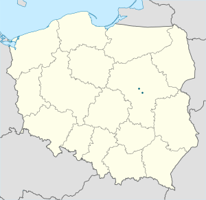 Map of Gmina Łomianki with markings for the individual supporters