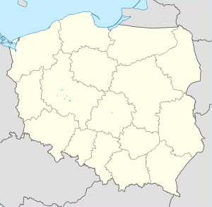 Carte de Środa Wielkopolska avec des marqueurs pour chaque supporter
