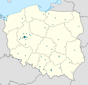 Map of Poznań with markings for the individual supporters